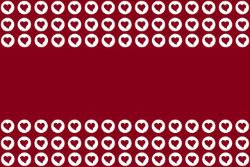 seamless pattern from white hearts on a red background. Valentine's day