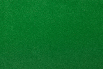 Background of green felt closeup