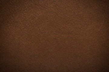 Textured background of felt fiber brown with vignette