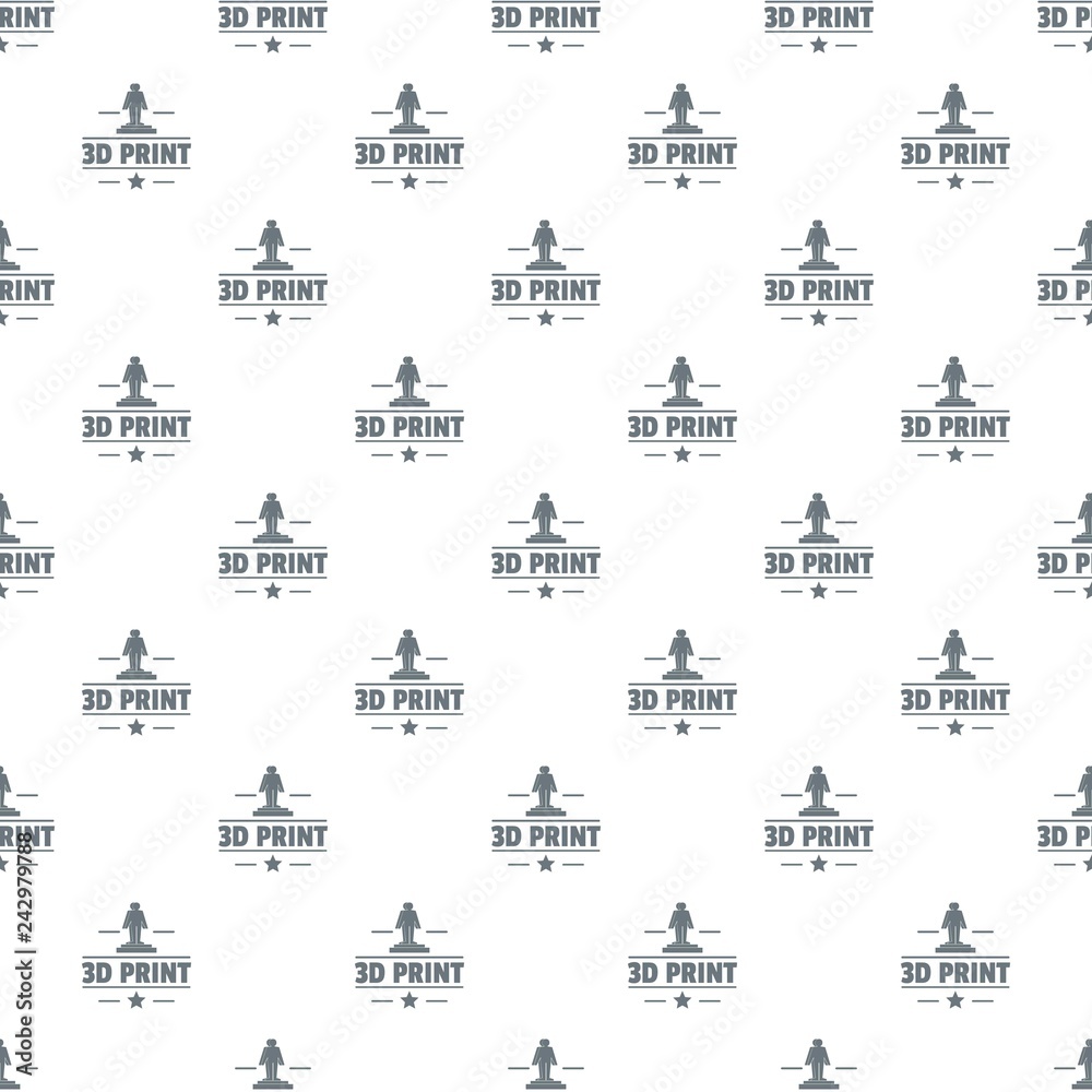 Poster process 3d printing pattern vector seamless repeat for any web design