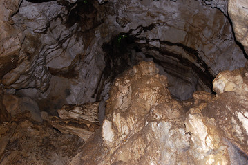Well inside a limestone cave