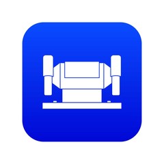 Metalworking machine icon digital blue for any design isolated on white vector illustration