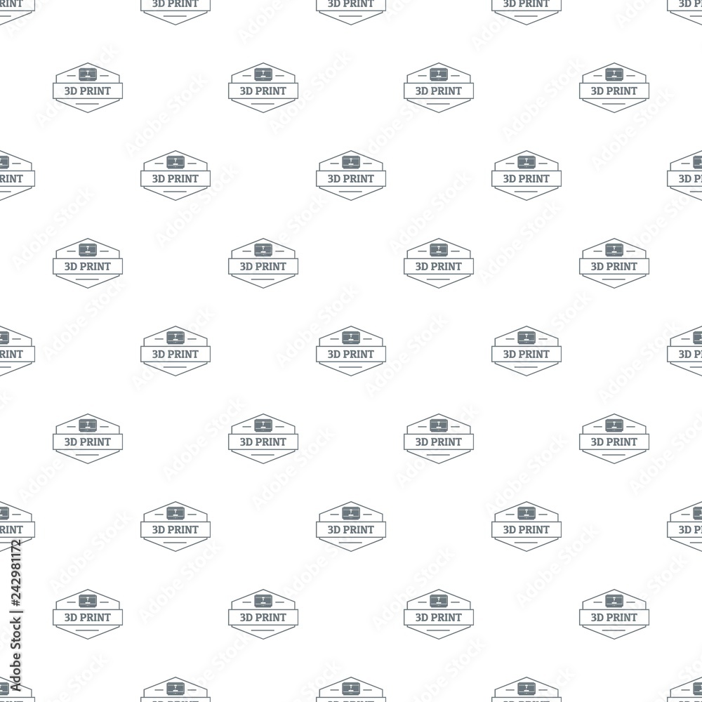 Poster technology 3d printing pattern vector seamless repeat for any web design