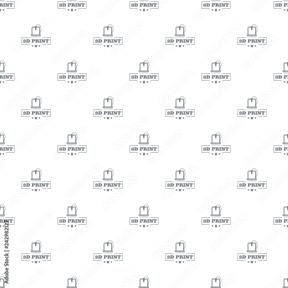 Poster production 3d printing pattern vector seamless repeat for any web design