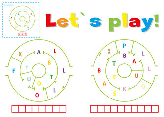 Fototapeta premium Play and write the words football and basketball