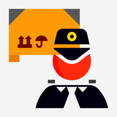 Flat Customs inspections pixel perfect vector icon