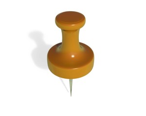 Push Pin All rendered with separate background and objects in different png 