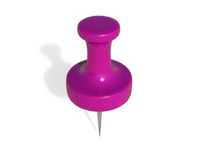 Push Pin All rendered with separate background and objects in different png 