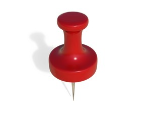 Push Pin All rendered with separate background and objects in different png 