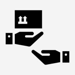 Glyph freight forwarder pixel perfect vector icon - obrazy, fototapety, plakaty