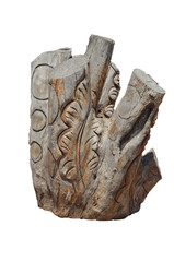 tree stump stylized as a sculpture