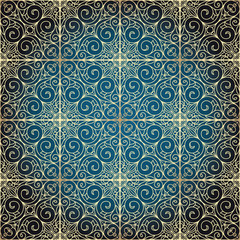 Golden ornate decorative pattern