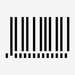 Outline bar code pixel perfect vector icon