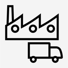 Outline manufacturer pixel perfect vector icon