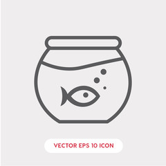 aquarium icon. aquarium icon vector. Linear style sign for mobile concept and web design. aquarium symbol illustration vector graphics - Vector	