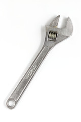Wrench on white isolated
