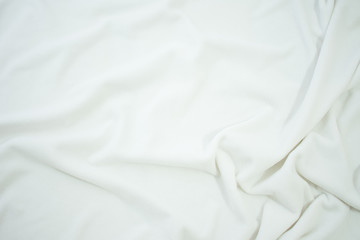 white crumpled blanket, texture, background, top view