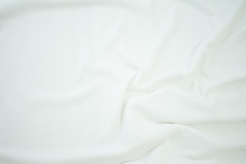 white crumpled blanket, background, top view