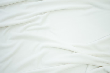 white crumpled blanket, background, top view