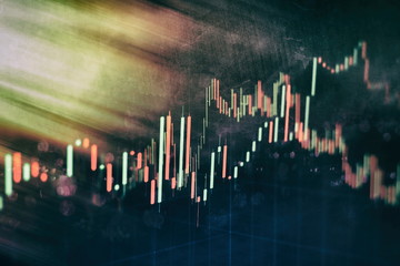 Abstract background with graph chart finance. Business concept