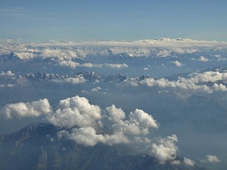 Aerial view of the Alps