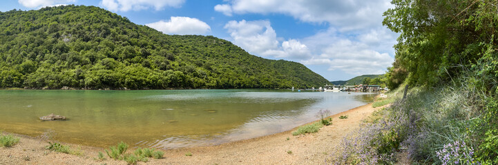 Fototapeta premium Panorama Lim Fjord auf Istrien / Kroatien