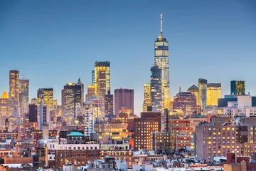 Fotobehang New York New York, New York cityscape at dusk  © SeanPavonePhoto