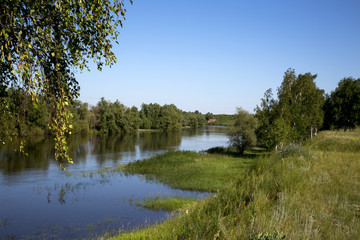 Fototapeta na wymiar The om river in Omsk region