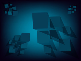 3d background square black blue blank background - Vector Design Concept black blue