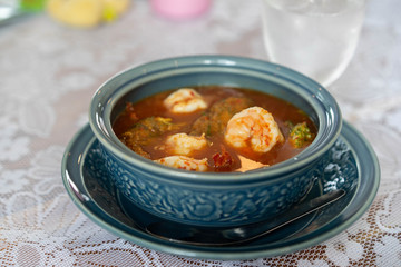 Curry orange Fried Egg with Climbing Wattle