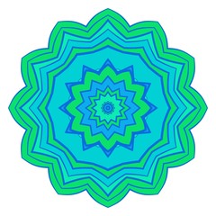 Vector round abstract Mandala style decorative element. Hand-Drawn Vector illustration. Can be used for textile, greeting card, coloring book, phone case print