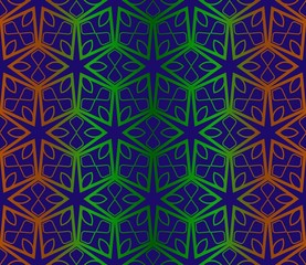 Decorative Ornament With Seamless Geometric Decoration. Symmetric Pattern . For Print Bandanna, Shawl, Tablecloth, Fabric Fashion, Scarf, Design. Vector