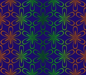 Fototapeta premium Color Seamless Lace Pattern With Abstract Geometric Flower. Stylish Fashion Design Background For Invitation Card. Vector Illustration. gradient color