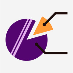 Flat analyze market pixel perfect vector icon