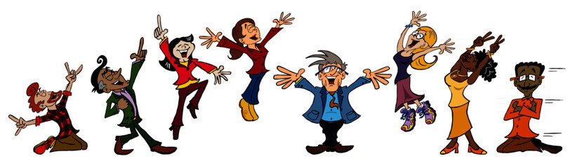 group of people celebrating