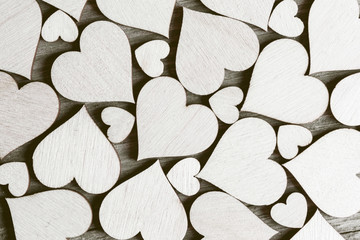 Wooden hearts background