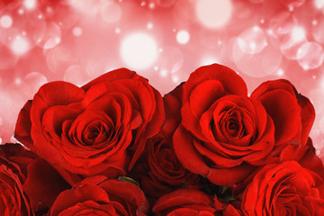 Obraz na płótnie Canvas Heart shaped roses