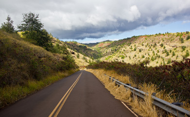 schöne Straße auf Kauai, Hawaii