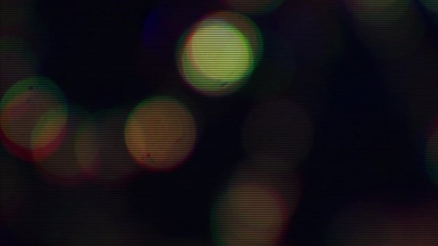 Dramatic bokeh with interlaced scanlines retro VHS  backdrop