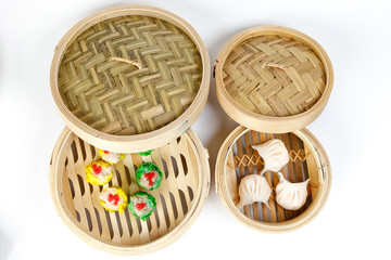 Dim Sum dumpling variety chicken prawn vegetable stuffed steamer