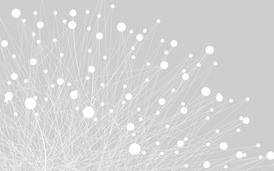 Naklejka premium Logo sztucznej inteligencji na białym tle. Ciemne czarno-białe linie i kropki.