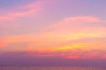 Colorful sky and ocean during sunset