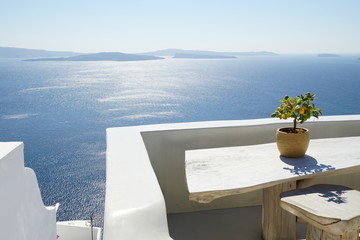 A place to rest on Santorini Island, Greece