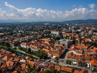Fototapeta na wymiar cityscape in Ljubljana