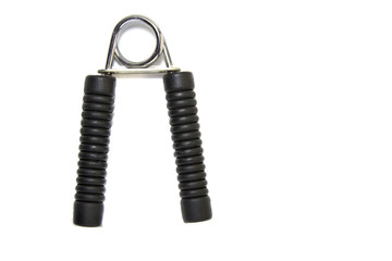 carpal expander with ribbed handle isolated on white background