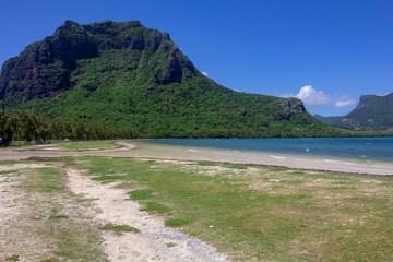 Le Morne mountain on the south shore of Mauritius 