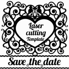 frame with silhouette of birds and pattern