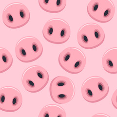 Fototapeta premium Happy New Year 2019 : Year of pig seamless pattern : Vector Illustration