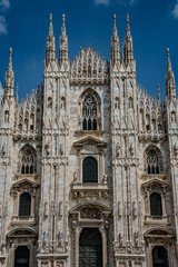 Fototapeta na wymiar View of magnificent Cathedral of Milano, Milan, Italy, summer time