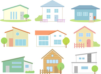 家の外観　セット